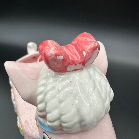 Vintage Baby Rocking Horse Planter Pink Kitsch Napco Taiwan Catch All Storage - Picture 10 of 12